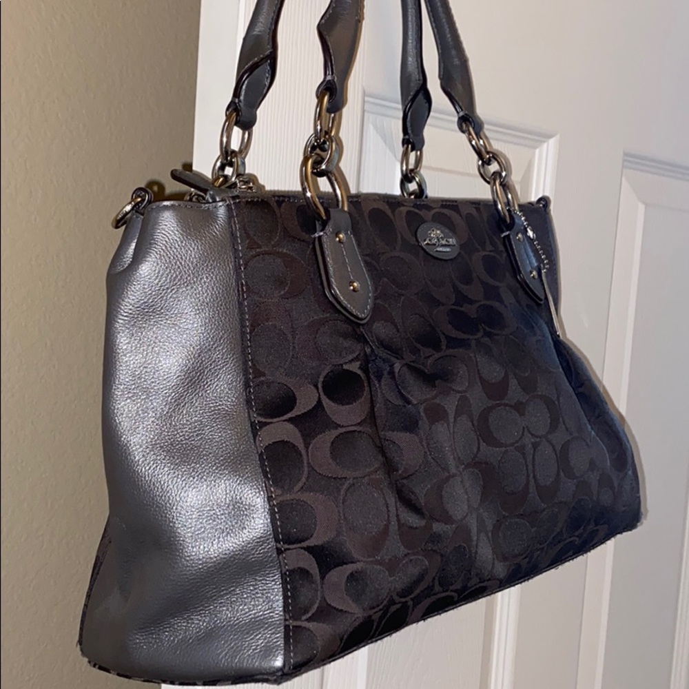 Coach Purse -Gray - image 3